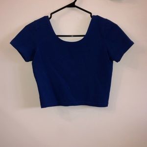 Royal blue crop top